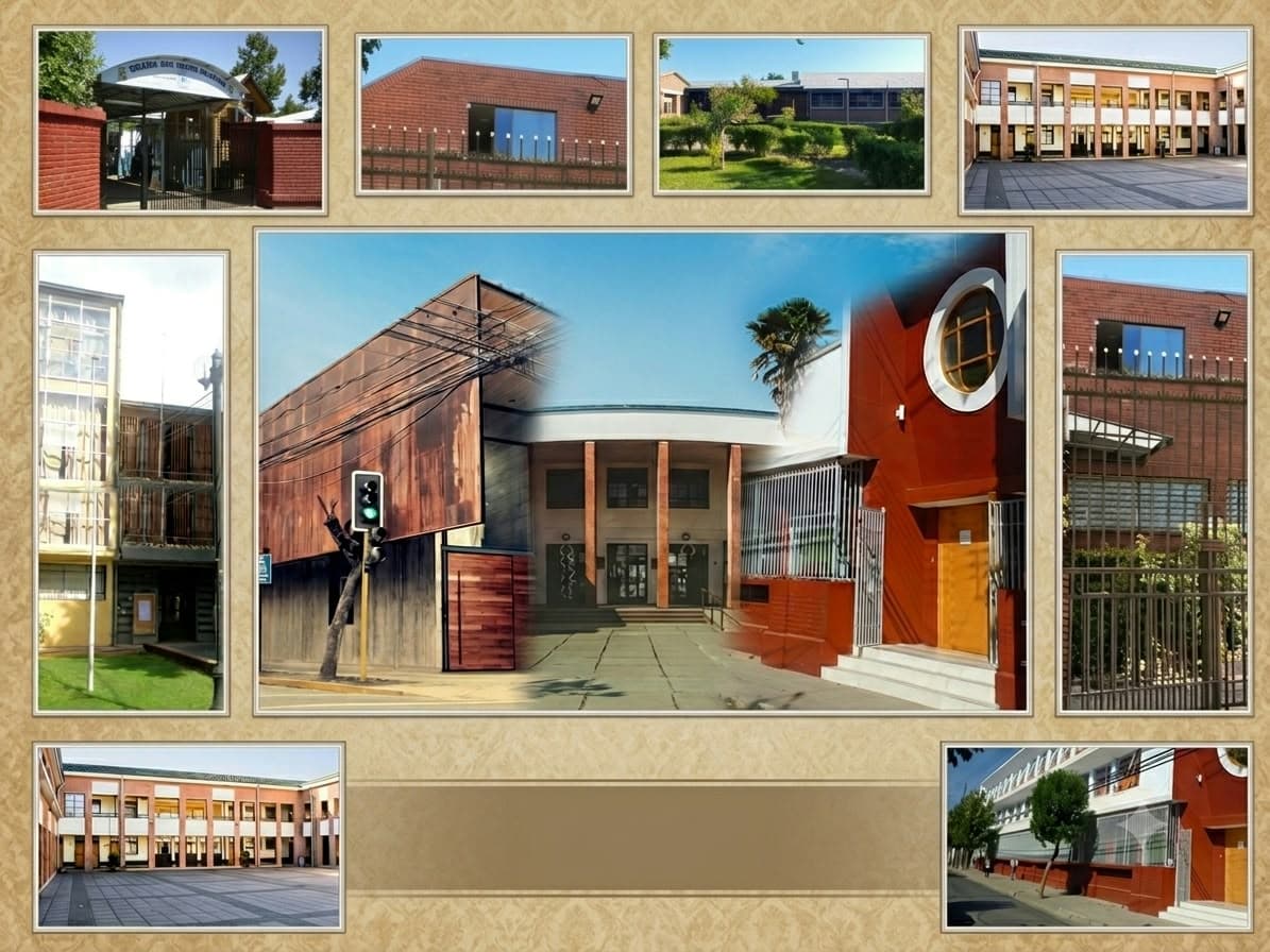 Collage of school buildings in Linares